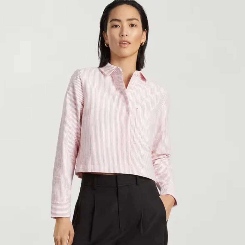 Everlane cotton cropped oxford